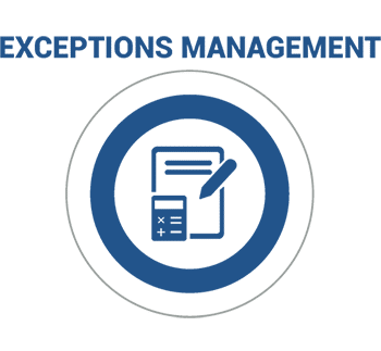Exceptions Management emblem infographic
