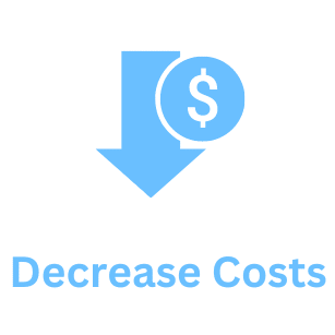 Decrease costs graphic
